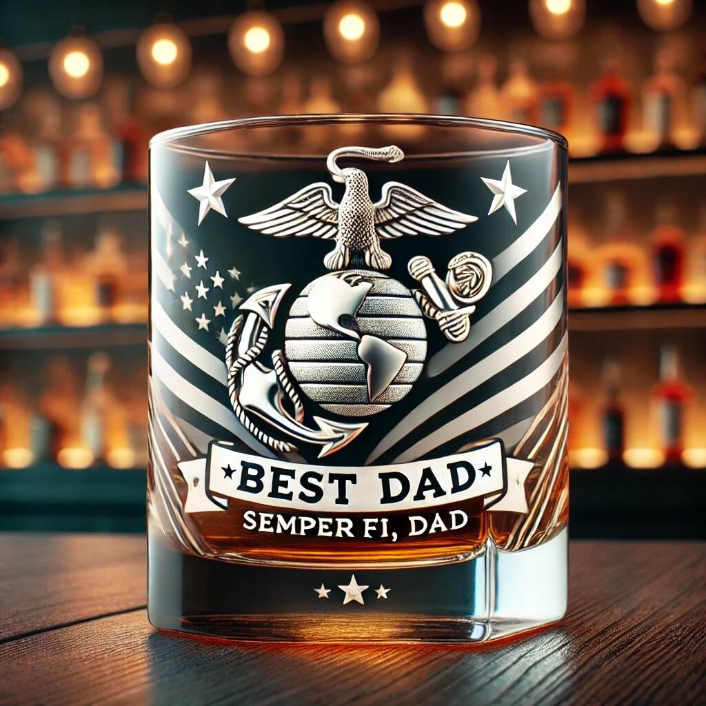 USMC Father’s Day Glass