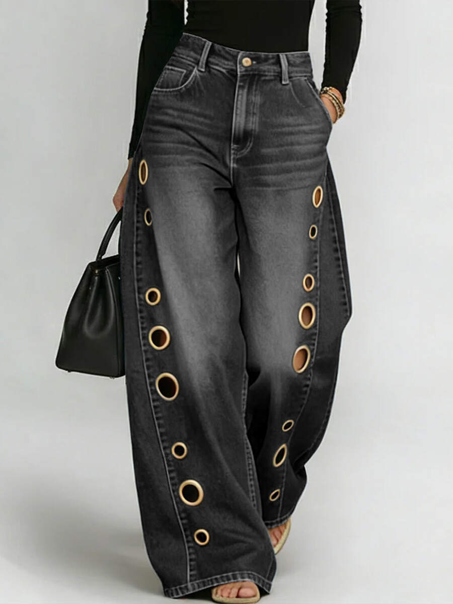 🔥Summer Arrivals🌟Women's New High-waisted Casual Loose Wide-leg Jeans