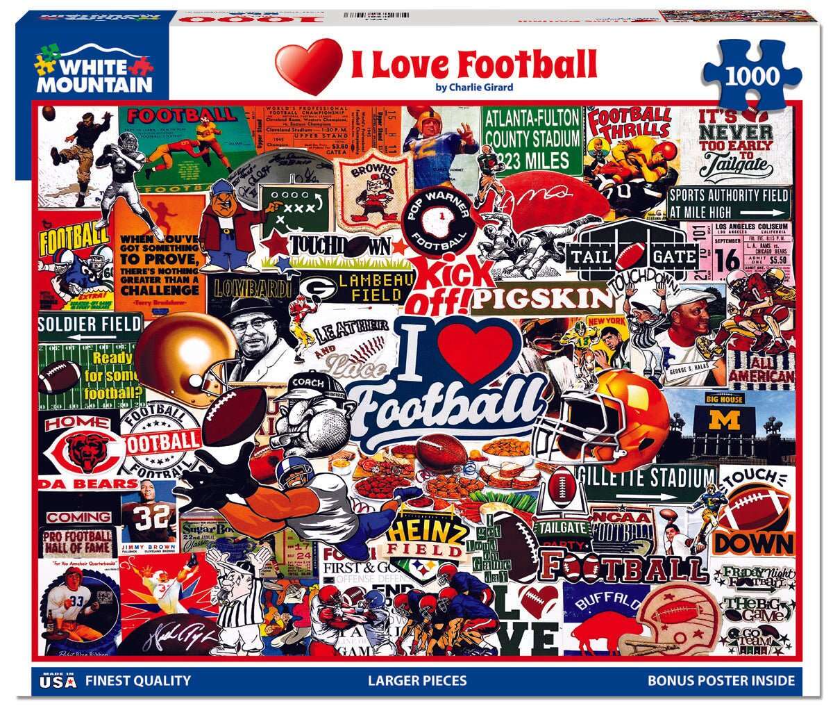 I Love Football (1771pz) - 1000 Piece Jigsaw Puzzle