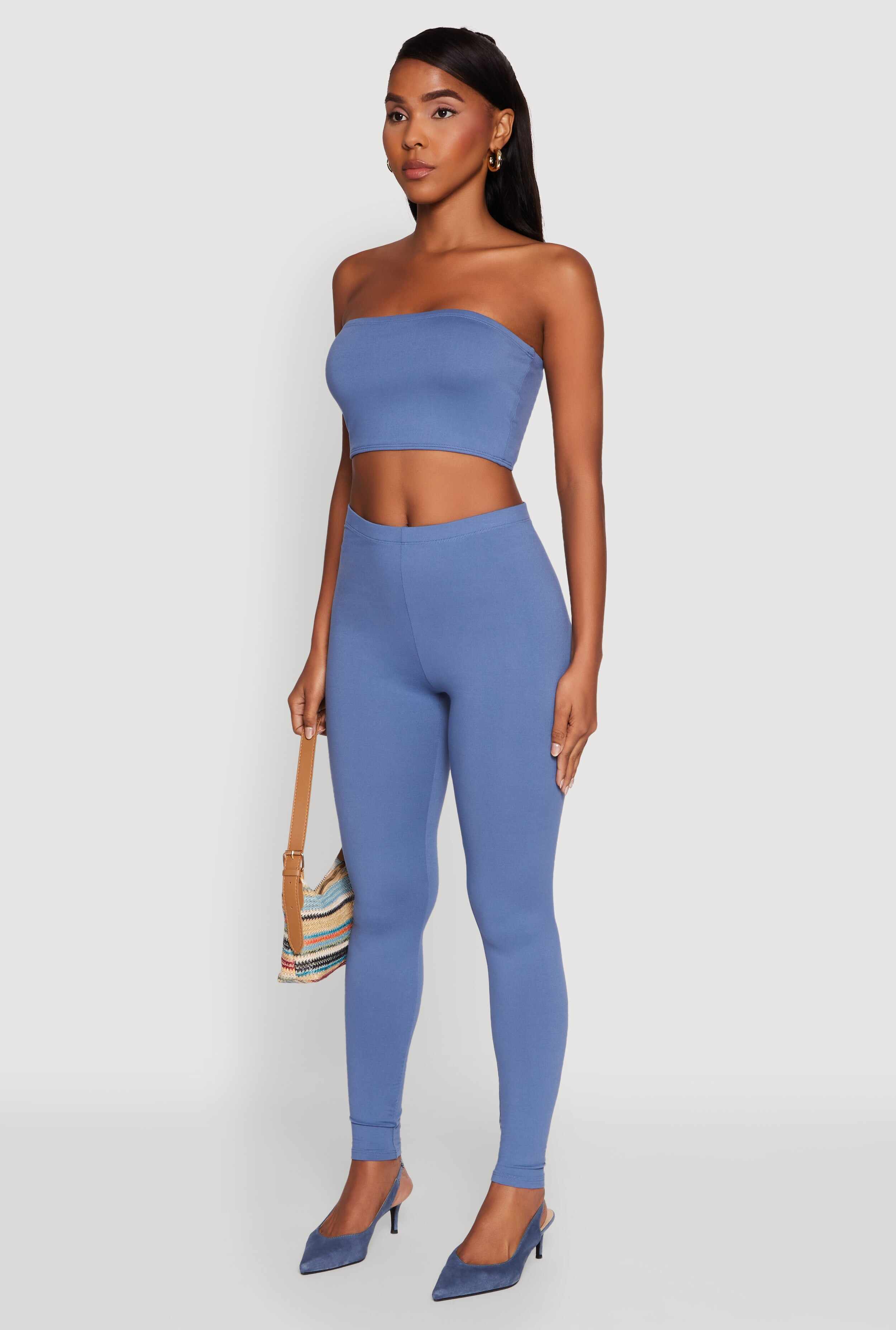 Trendy Solid Cropped Bandeau Top