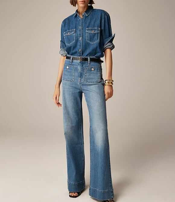 Tummy Control Sailor Wide Leg Trouser