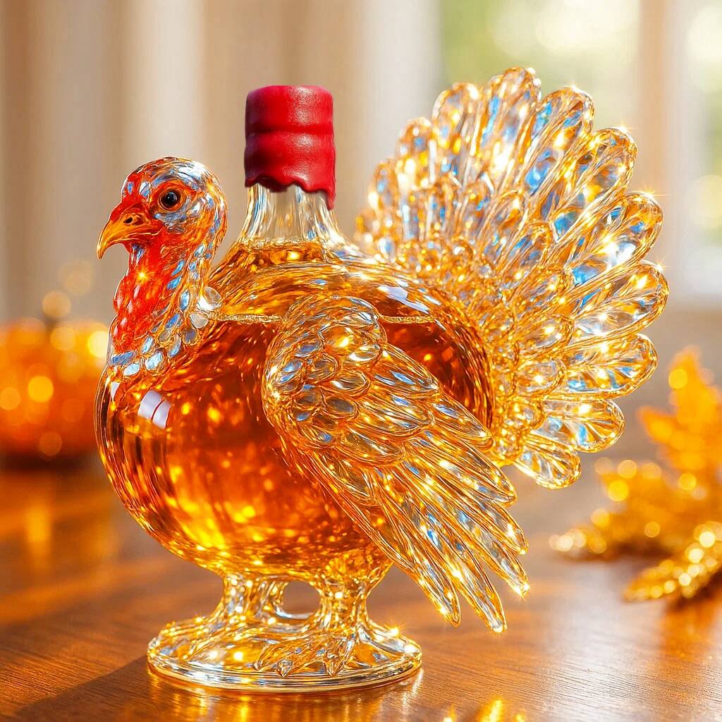 2025 Thanksgiving Turkey Whiskey Bottle