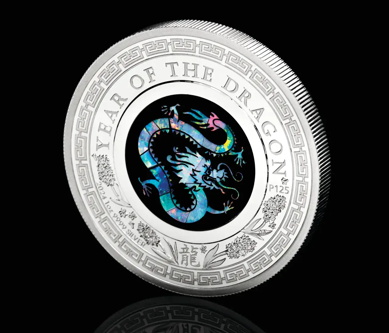 2024 Australia Opal Series Lunar Year of the Dragon 1oz Silver Proof $1 Coin