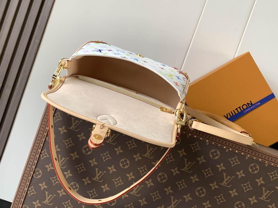 Louis Vuitton's classic Monogra This colorful Diane PM handbag with chips
