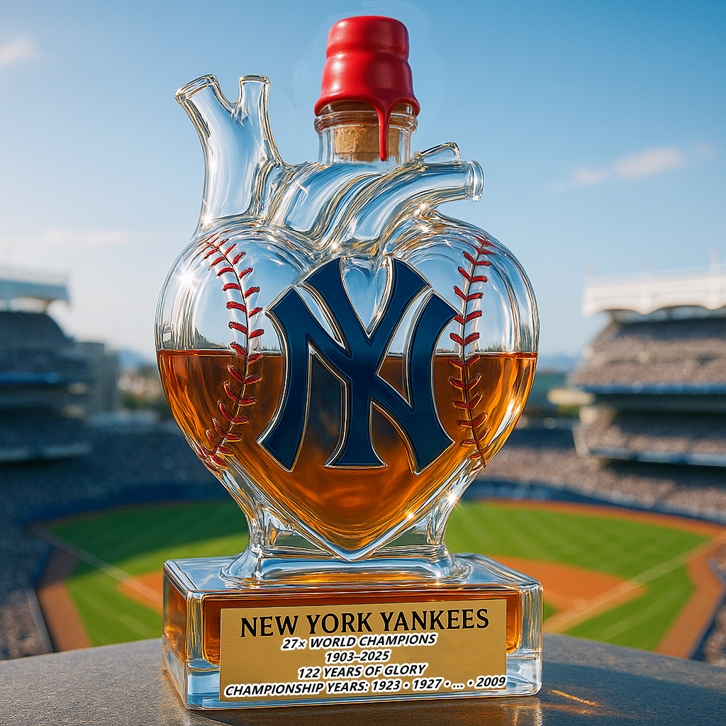 Heart of the Yankees Whiskey Bottle