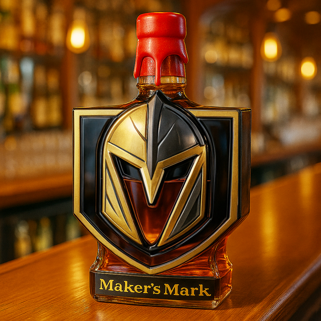 Vegas Golden Knights Whiskey Bottle