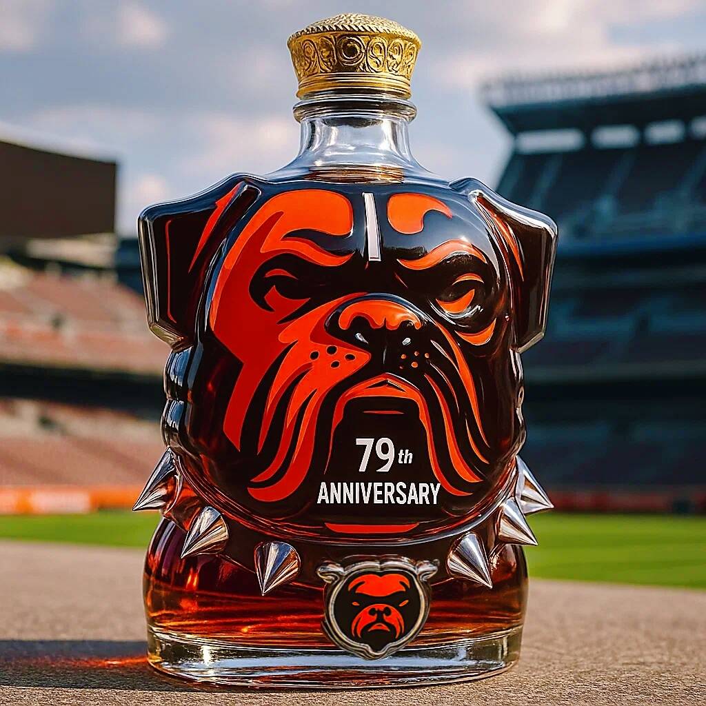 Cleveland Browns 79th Anniversary Whiskey Bottle