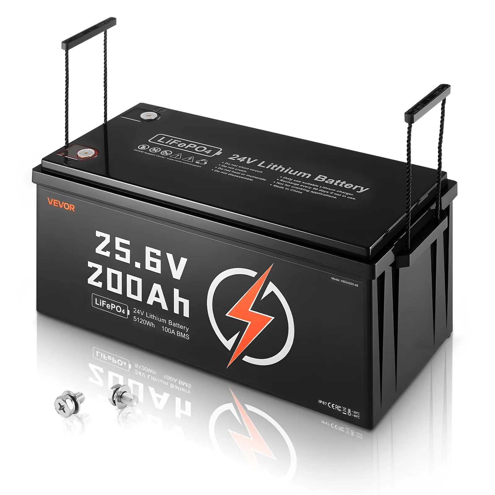 24V 50Ah LiFePO4 Lithium Battery, Bluetooth, Deep Cycle Lithium Rechargeable Battery, Built-in 30A BMS, Low Temp Protection, 4000+ Cycles, Max. 1280Wh, for RV, Camper, Trolling Motors, Marine