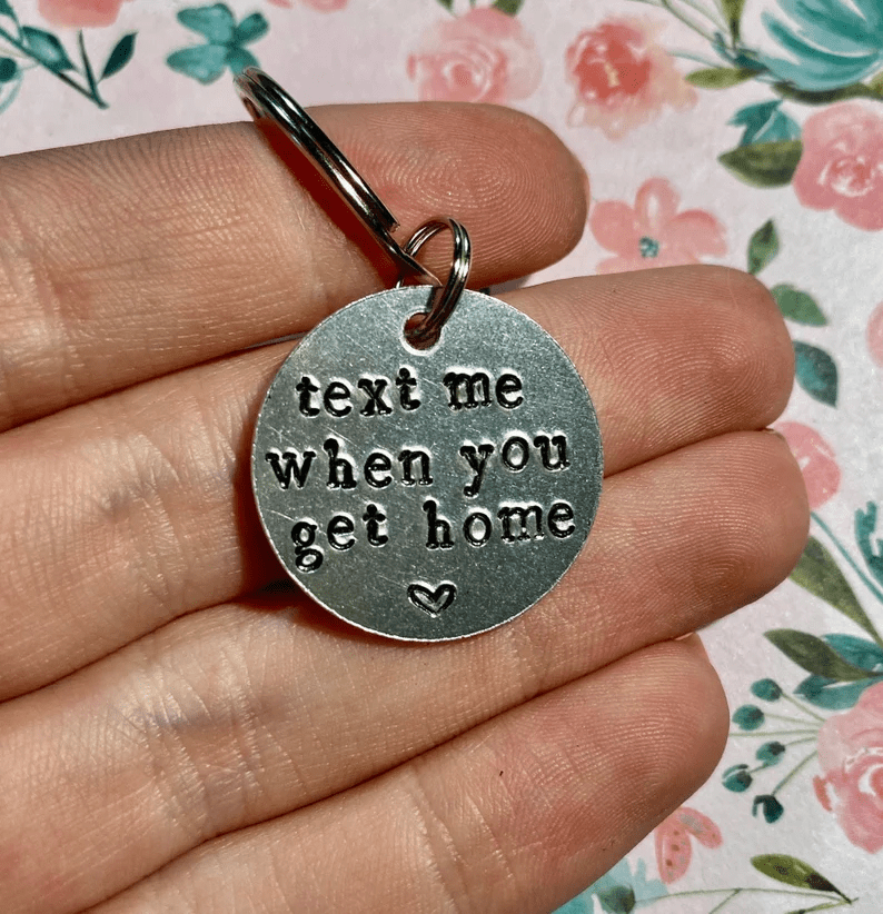 Hand Stamped Keychain