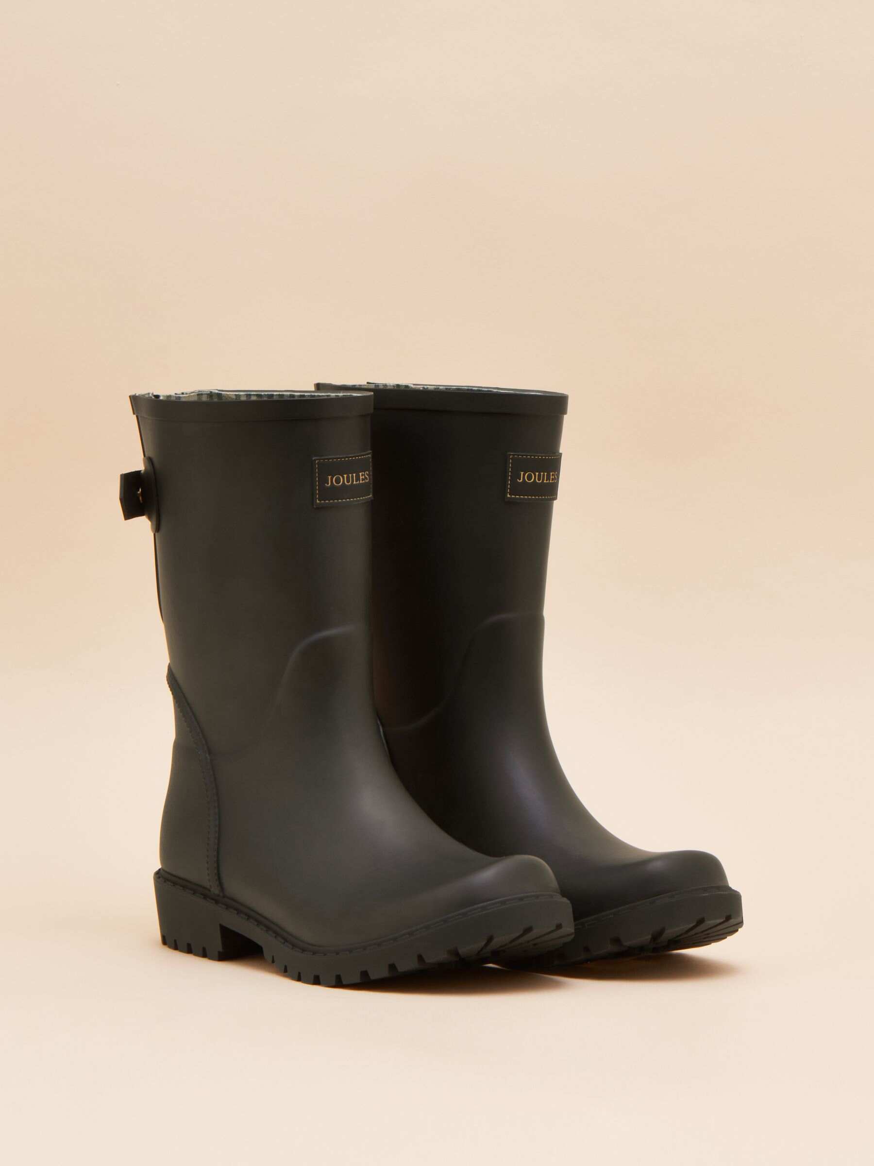 Wistow Black Adjustable Mid Calf Wellies