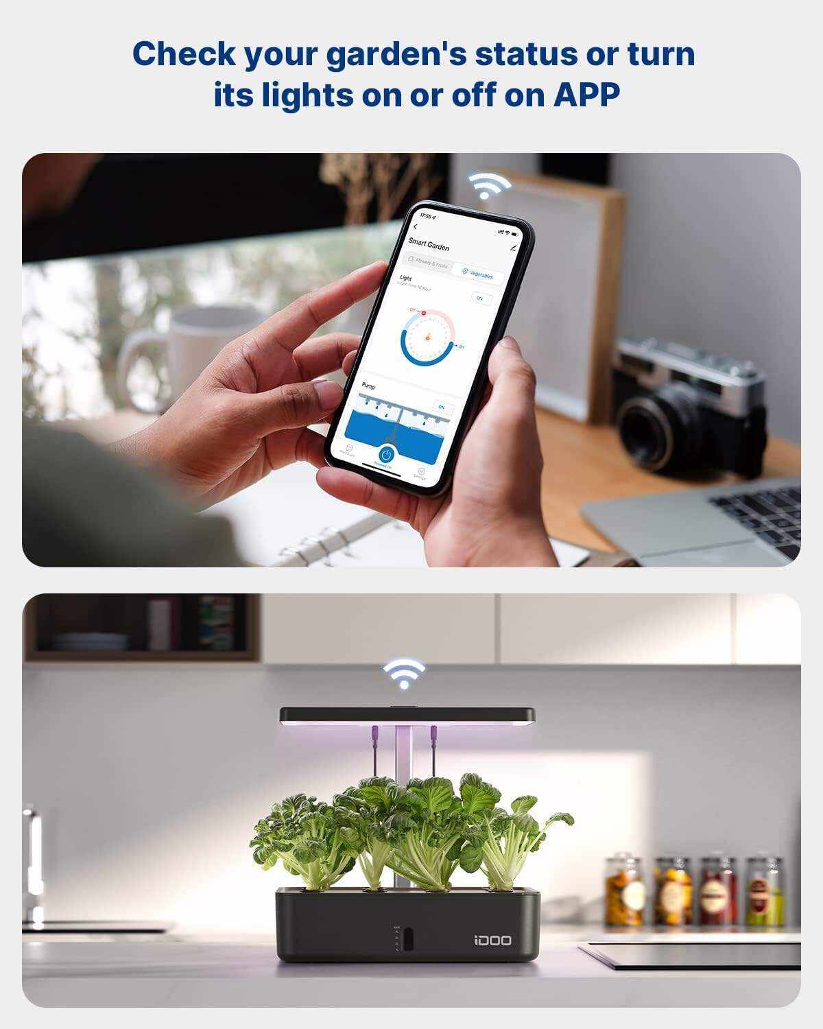 Hydroponics Growing System 12Pods, Indoor Garden with LED Grow Light