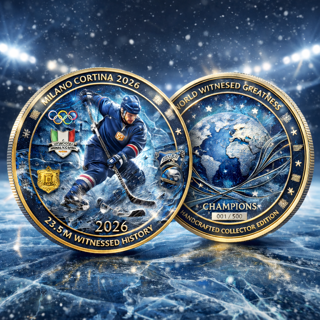 Milano Cortina 2026 “World Witnessed Greatness” Limited Ice Hockey Collector Coin