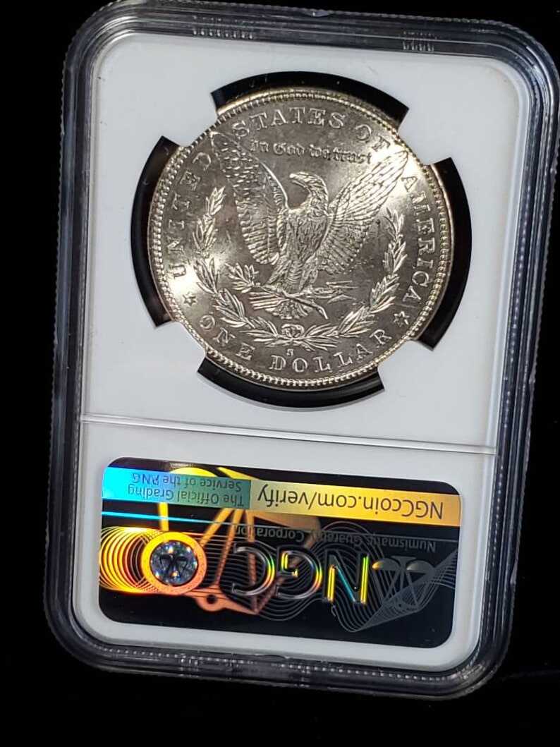 1882  S  MS 63 Silver Morgan Dollar, NGC  MS 63  Silver  Coin . Blast White!   Lot # 1485