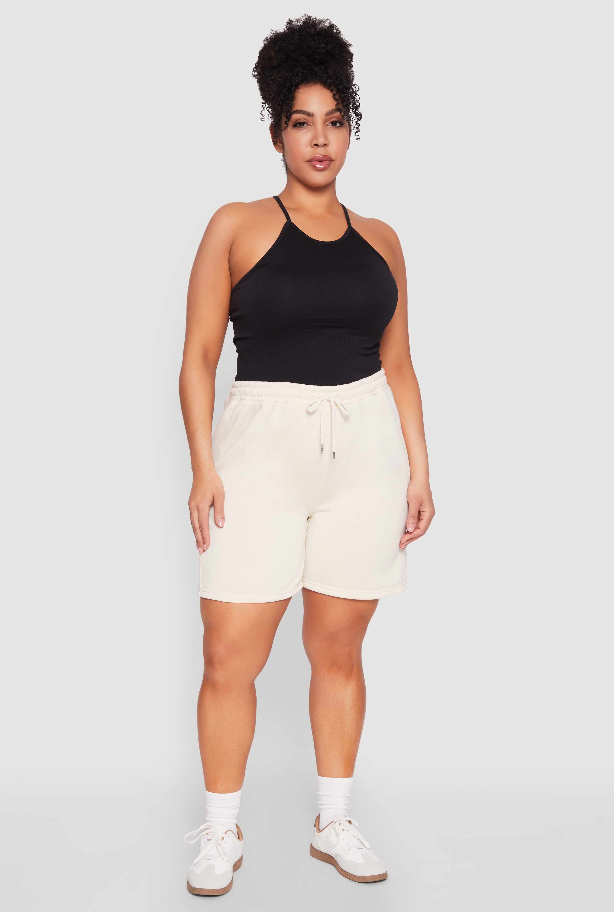Plus Size Fleece Lined Sweatshorts