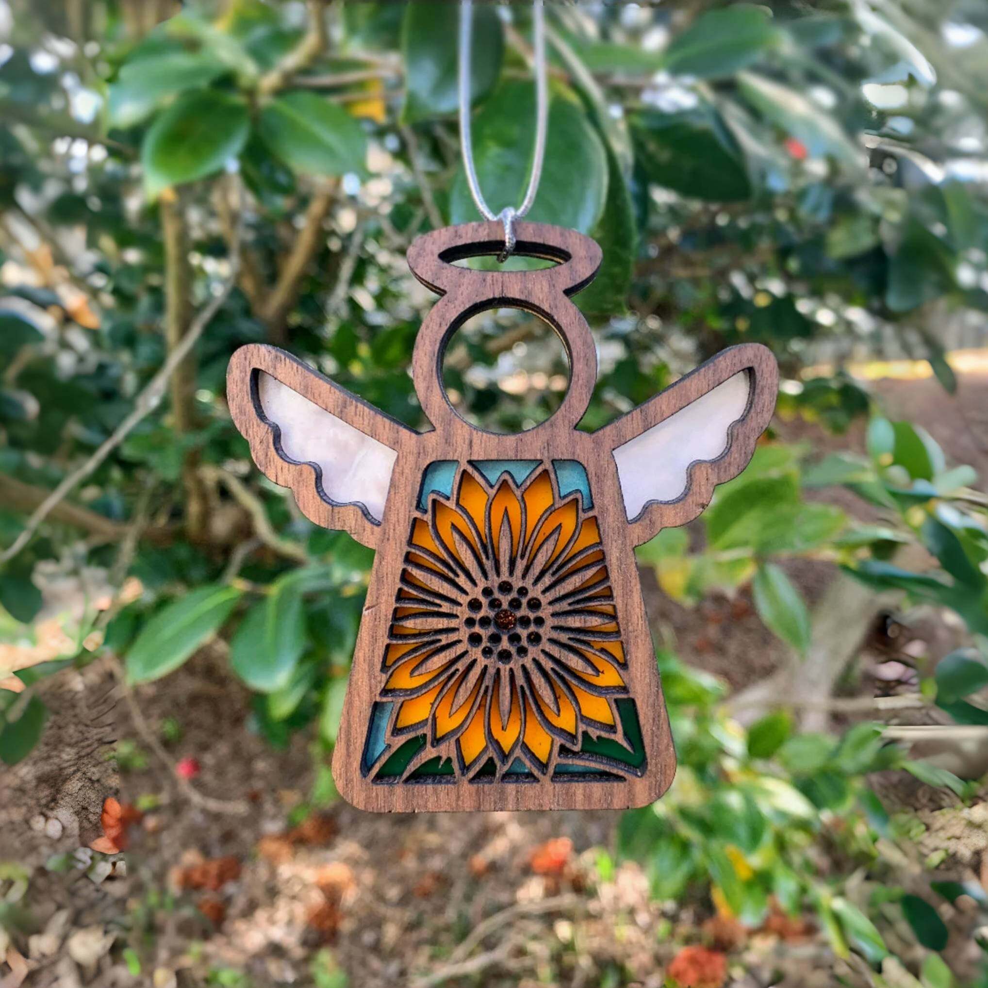 Sunflower Angel Keepsake Suncatcher