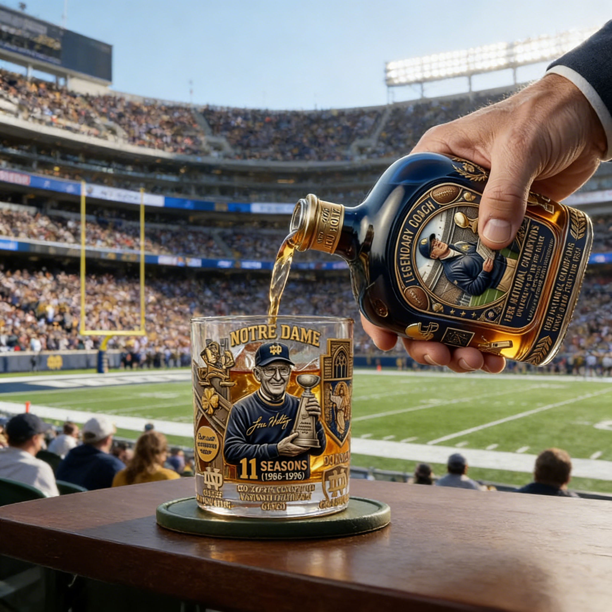 Legendary Coach Lou Holtz Commemorative  Whiskey Bottle