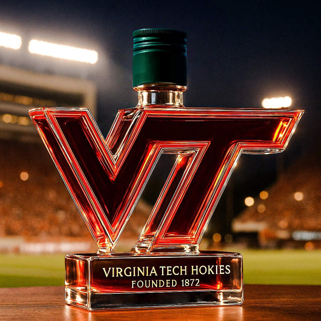 Virginia Tech Hokies – VT Spirit Crystal Whiskey Bottle