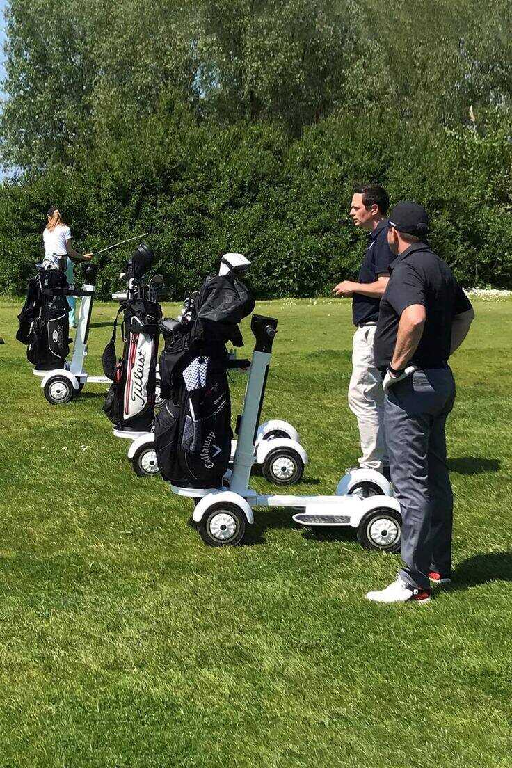 🔥clearance sale✨Four Wheel Golf Electric Folding Light Longboard Lawn Course Scooter🏌️