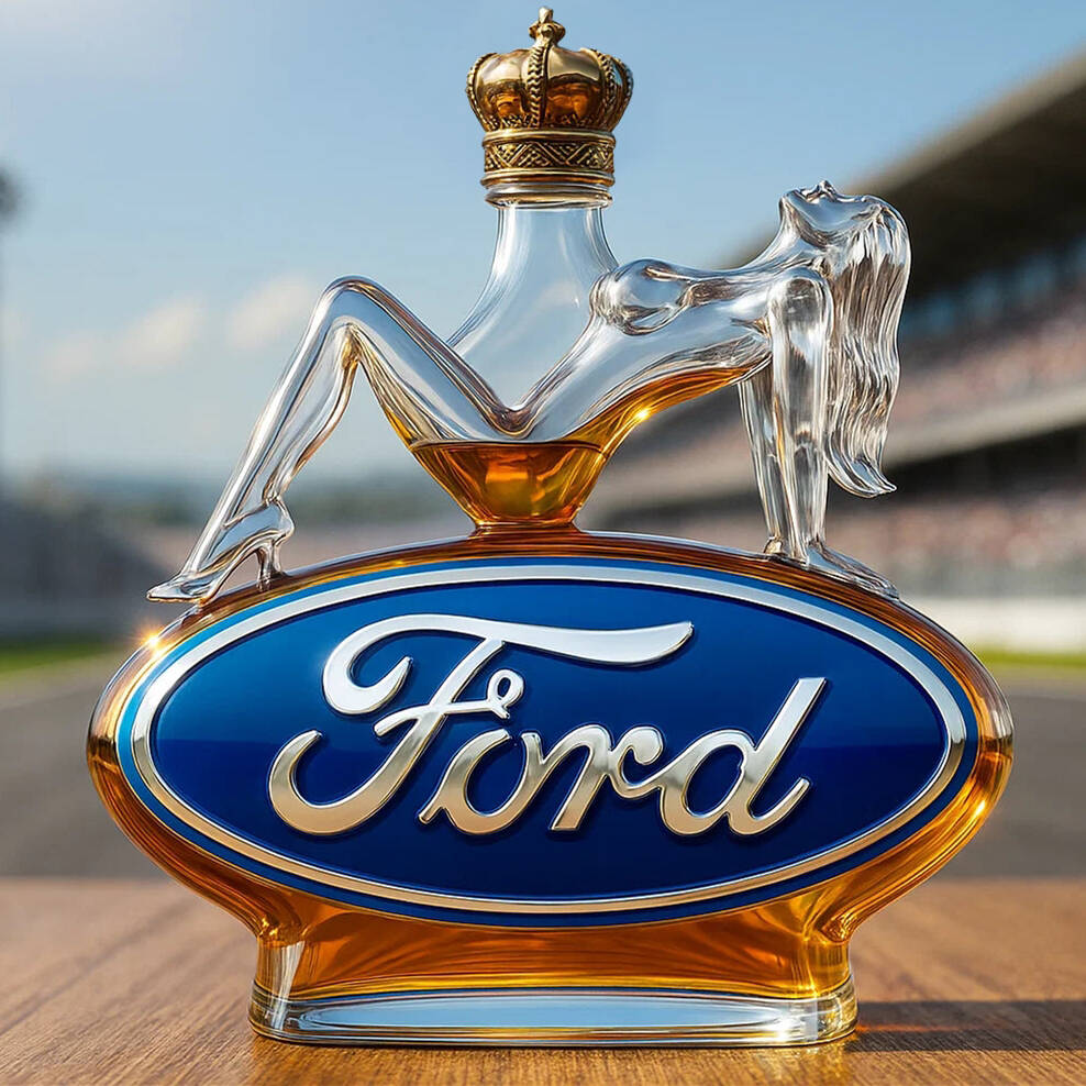 Attractive Ford whiskey bottle