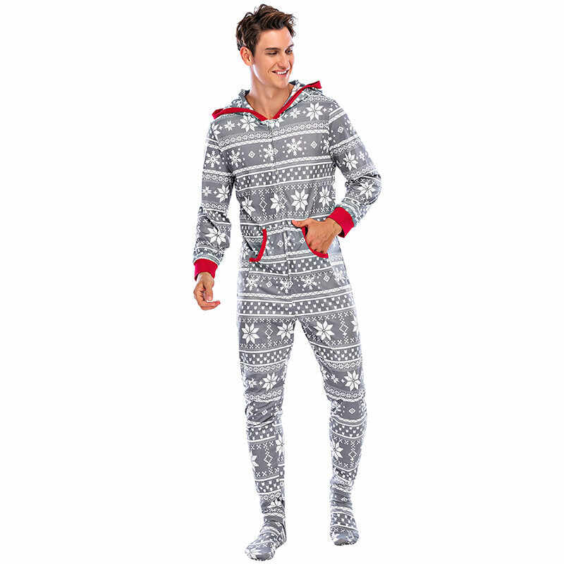 Family Christmas Matching One-Piece Pullover Pajama Set