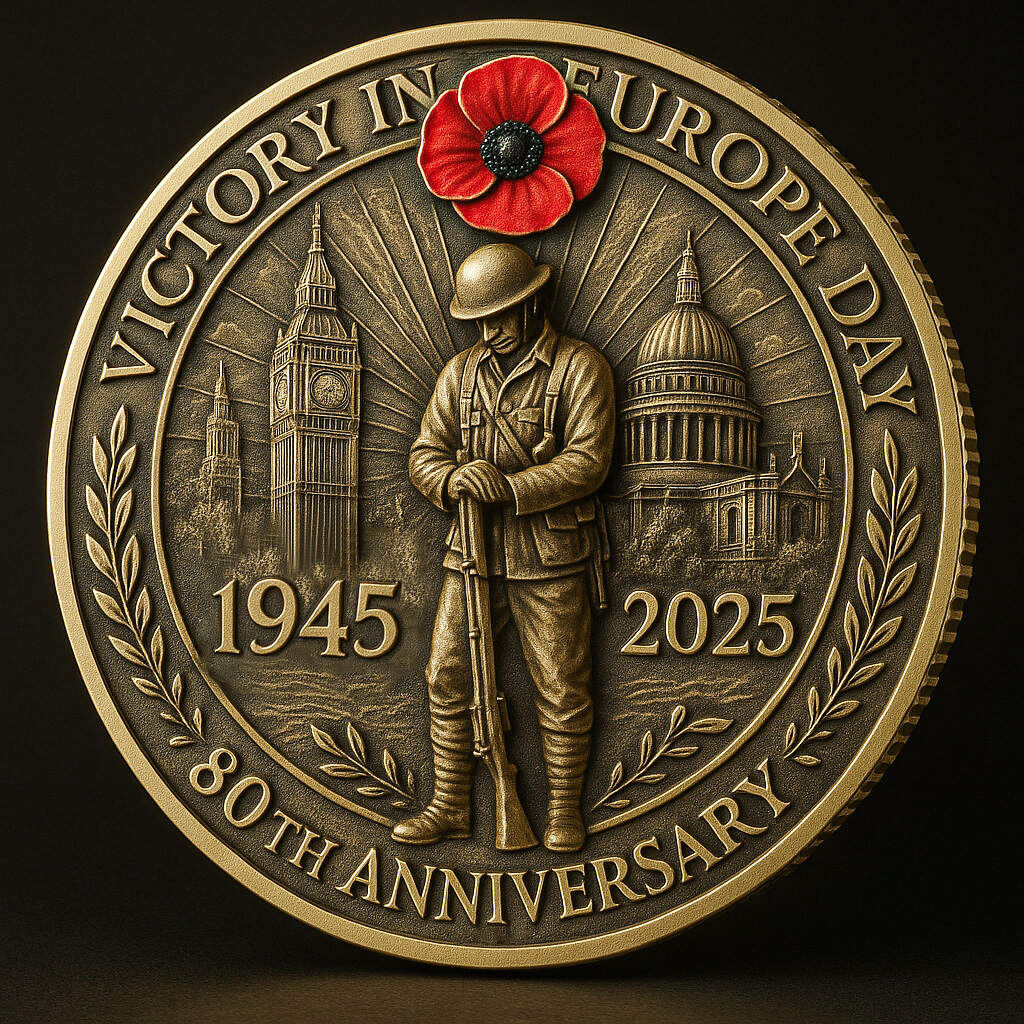 VE Day 80th Anniversary Commemorative Coin