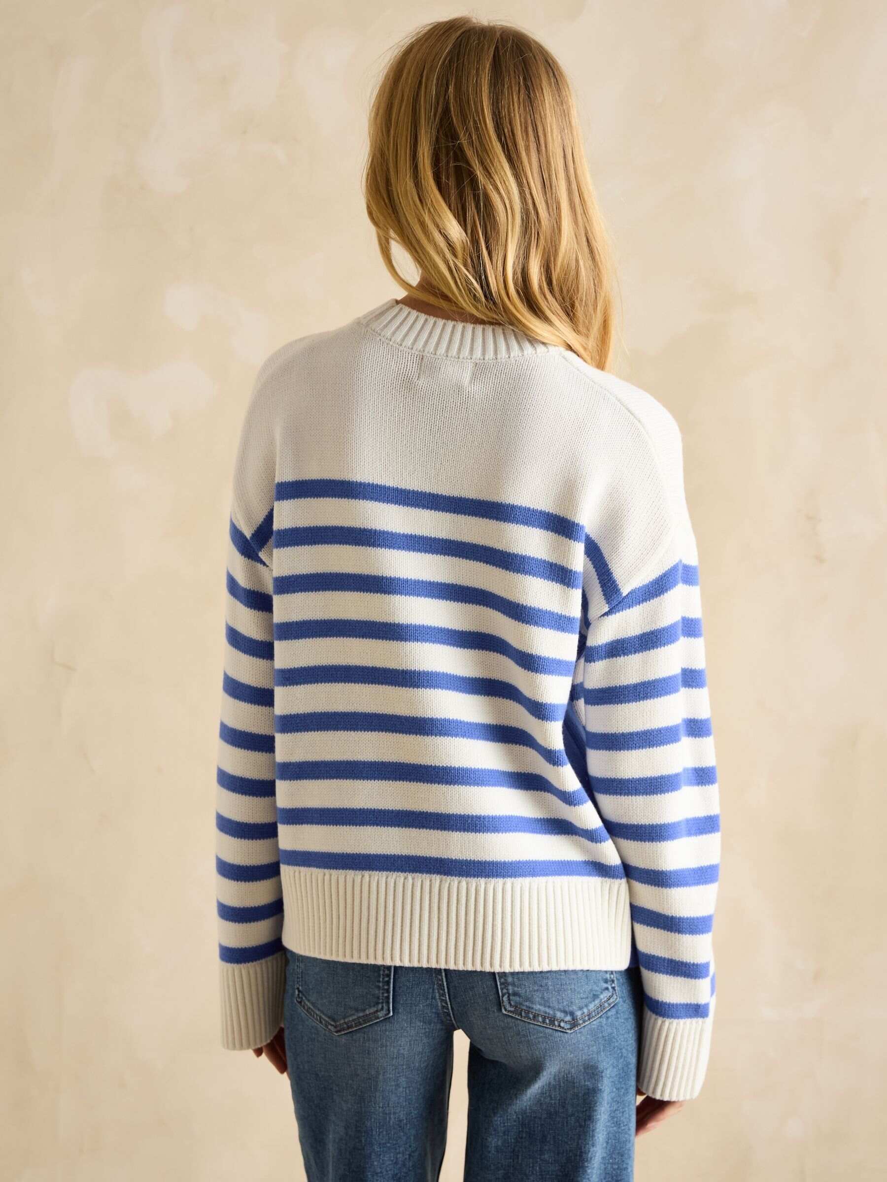 Blue Stripe Jumper With Side Panels