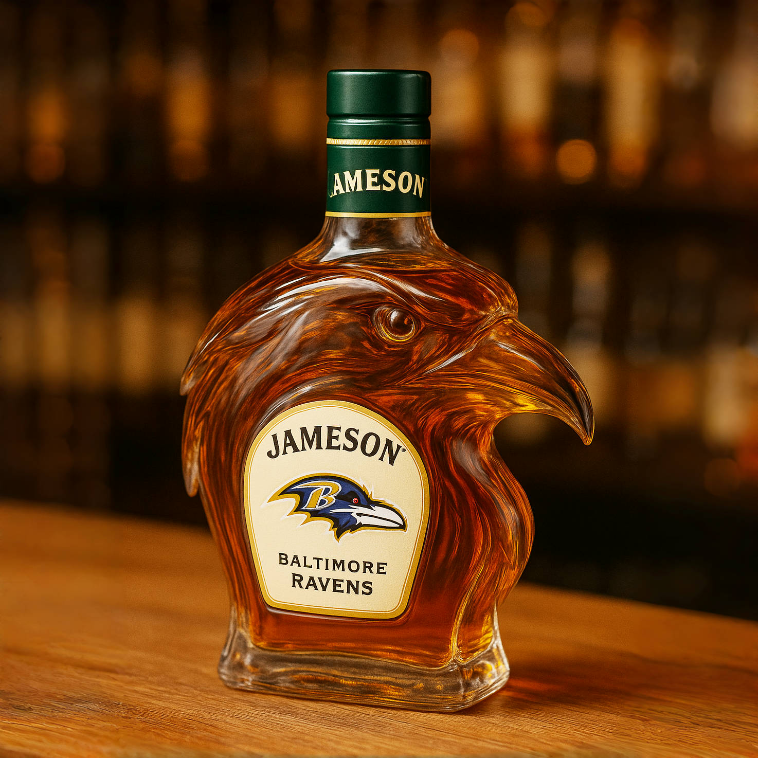 Baltimore Ravens Whiskey Bottle