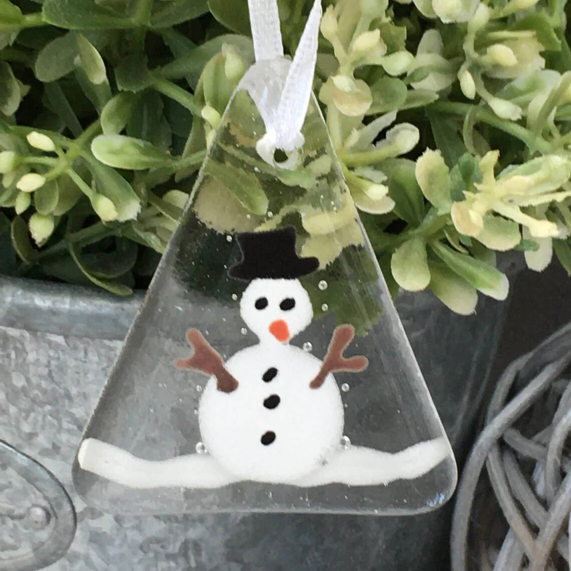 WINTER-Fused Glass Ornament Series