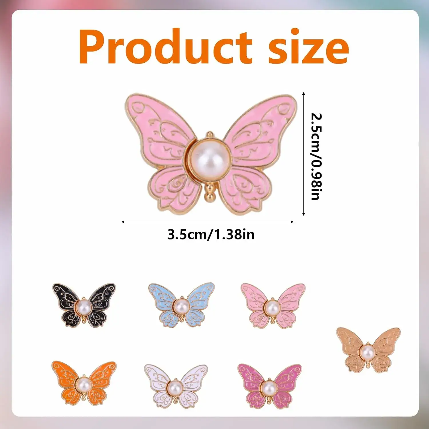 Women's 6pcs Butterfly Waist Tighteners - Stylish Accessories, No-Sew No-Tools Adjustable Button Pins Buckle Clips for Loose Jeans, Skirts (Home Supplies)