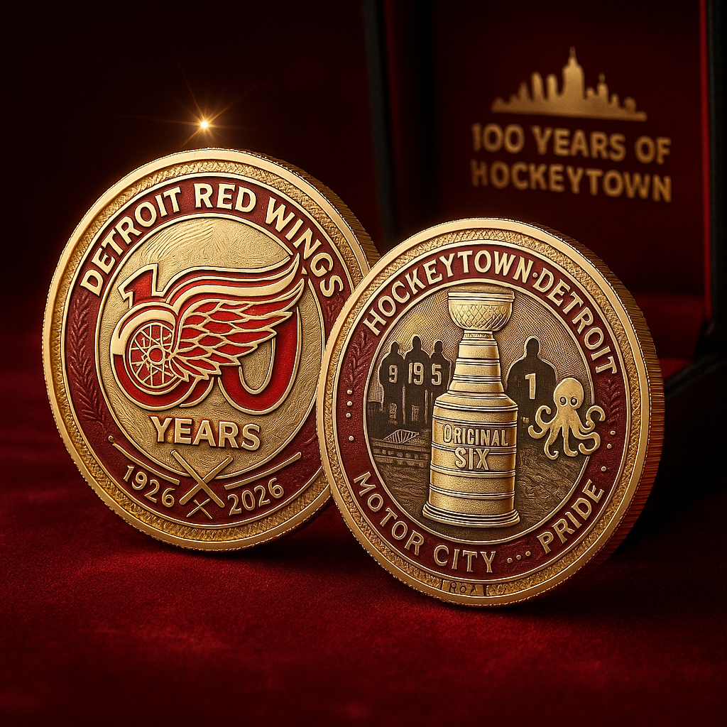 Motor City Pride · Detroit Red Wings Centennial Coin (1926–2026)