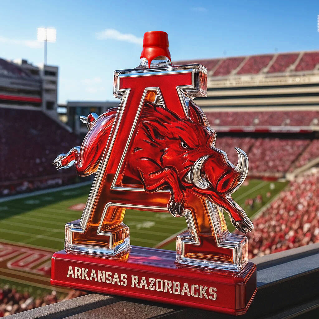 Arkansas Razorbacks Whiskey Bottle
