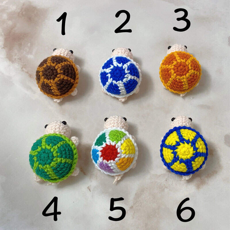 Handmade Crochet Turtle Good Luck Charm