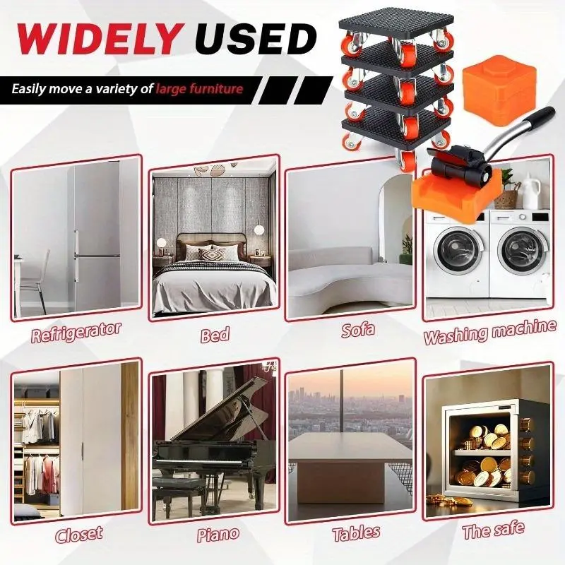 Heavy-Duty 360° Furniture Moving Tool Set – Lift & Slide Up to 1100 lbs Effortlessly