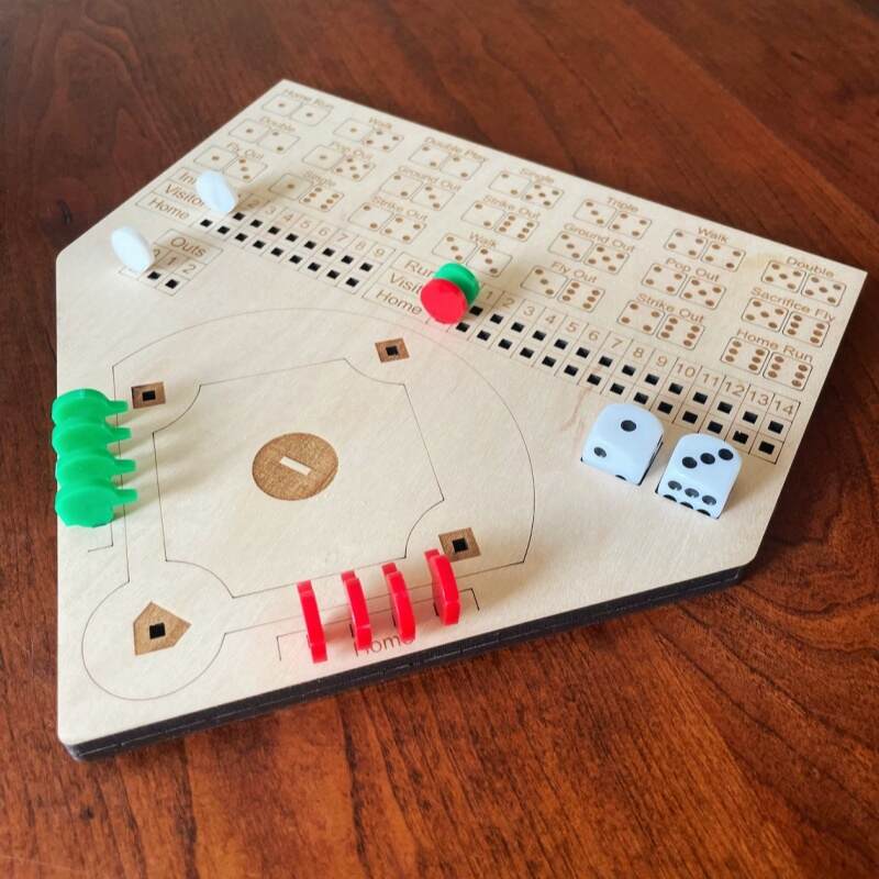 Baseball Dice Game Board
