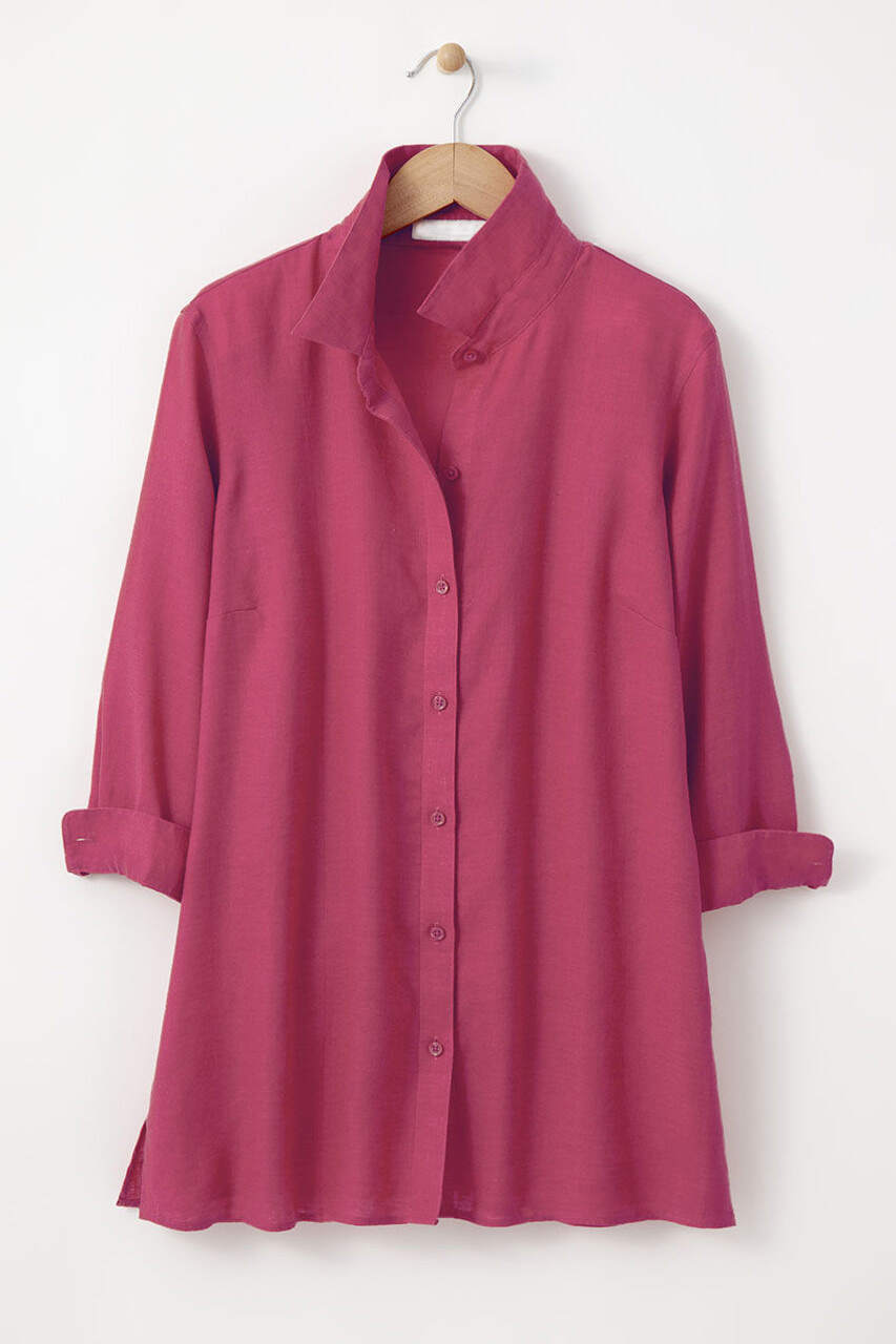Easy-Care Linen Big Shirt