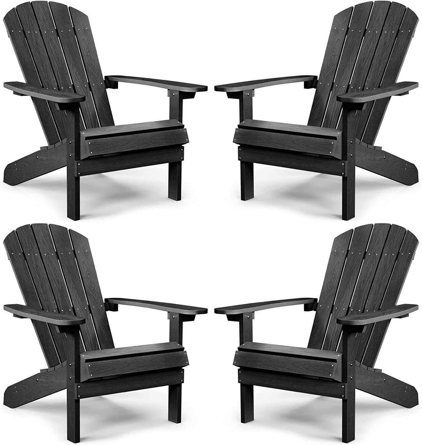 Adirondack Chair ,Patio Chairs 5 Steps Easy Installation,Widely Used in Outdoor, Fire Pit, Deck, Outside, Garden, Campfire Chairs