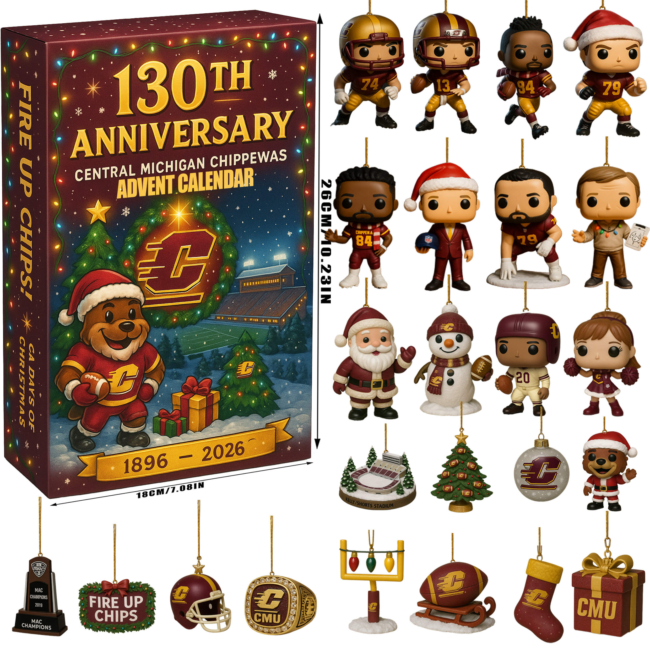 Central Michigan Chippewas 130th Anniversary Advent Calendar