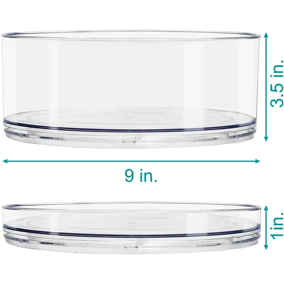 Sorbus Lazy Susan Organizer Rotating Set for Refrigerator Turntable Fridge Pantry Cabinet Table Makeup - Set of 3