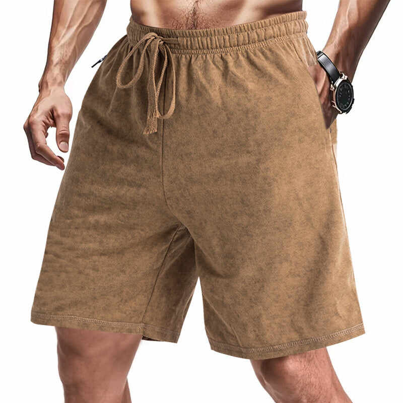 Men's Loose And Simple Tie-dyed Terry Casual Shorts