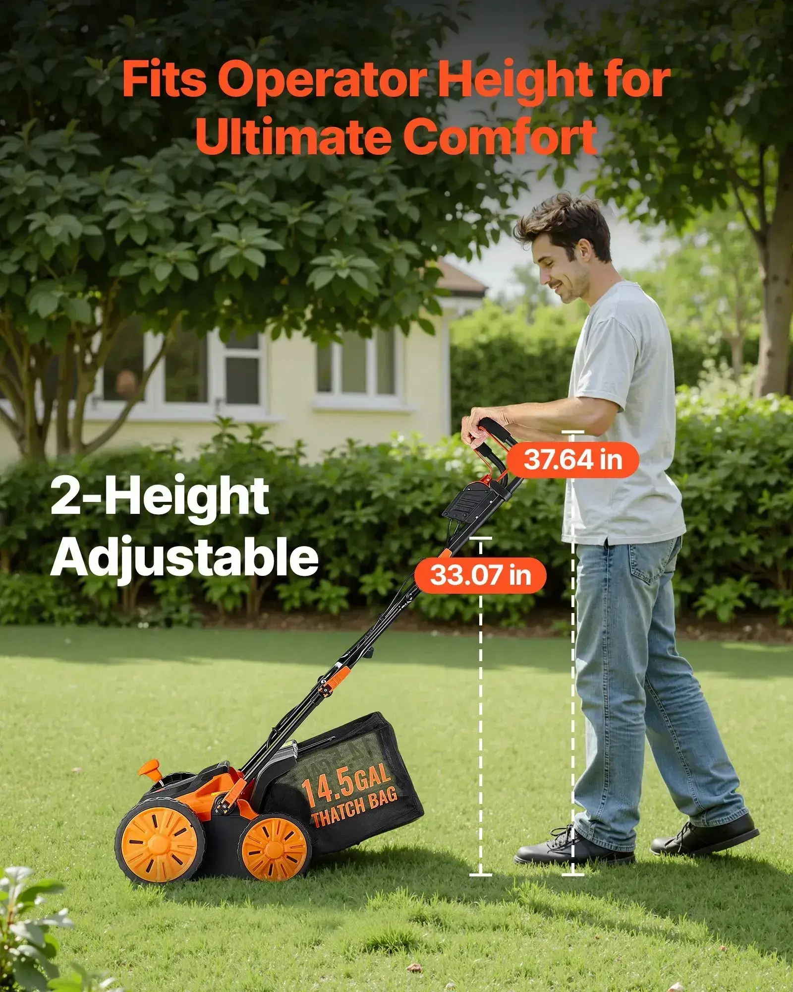 2-in-1 Electric Dethatcher and Scarifier Lawn Dethatcher 13-Inch /16inch  13 Amp