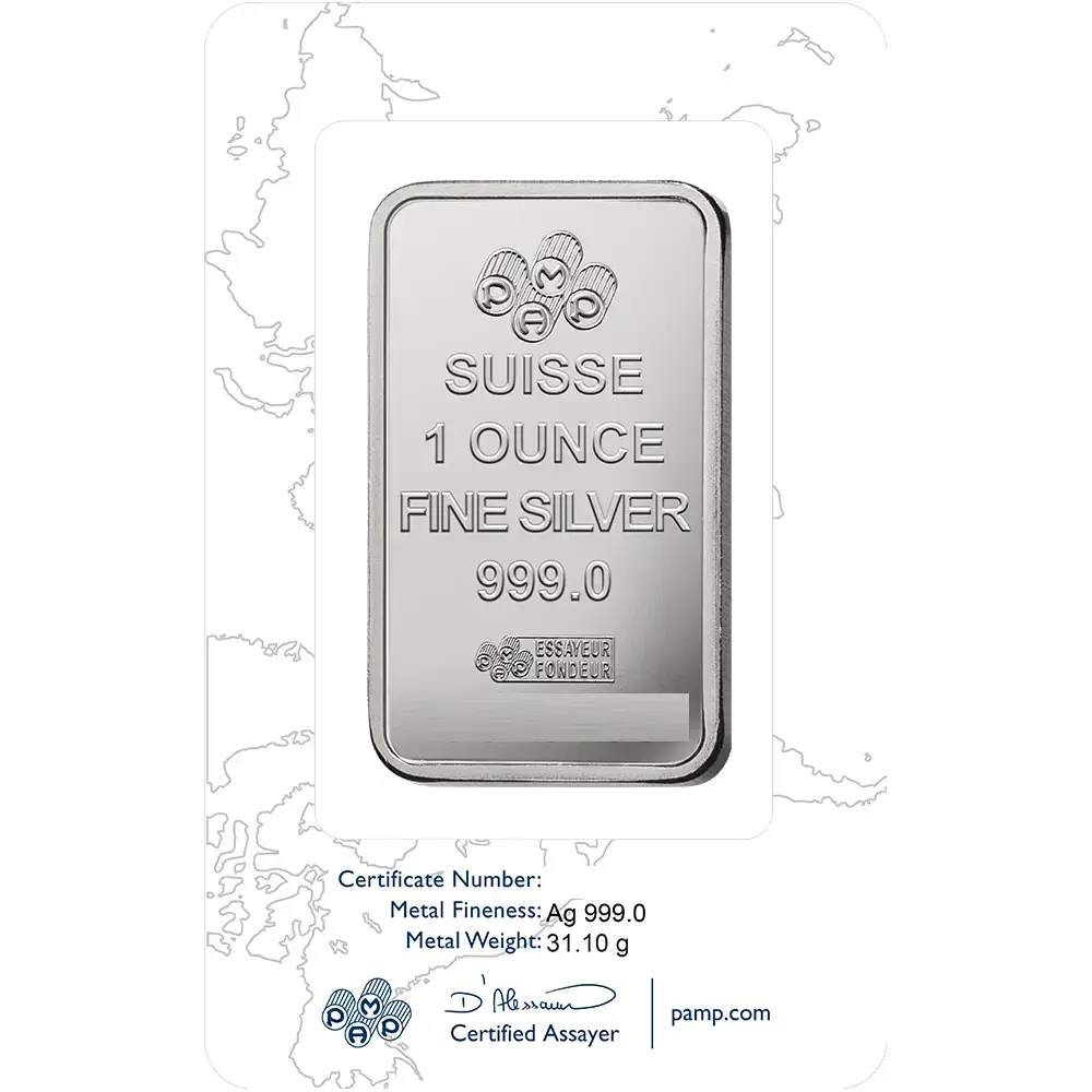 Pamp Suisse Lady Fortuna Silver Minted Bar 1oz