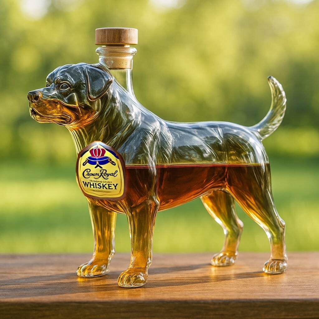 Rottweiler Whiskey Bottle