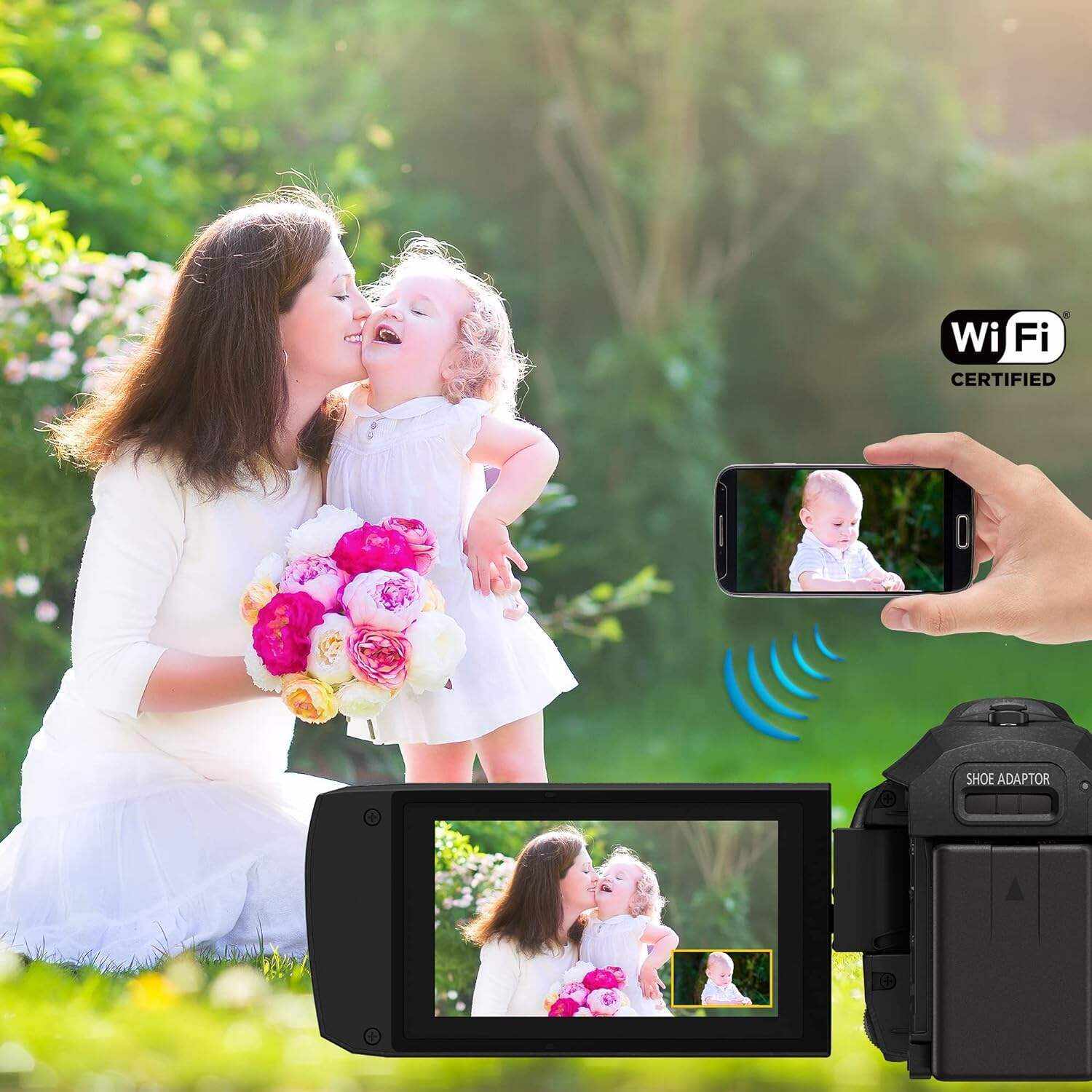 Panasonic Full HD Video Camera Camcorder HC-V180K, 50X Optical Zoom, 1/5.8-Inch BSI Sensor, Touch Enabled 2.7-Inch LCD Display (Black)