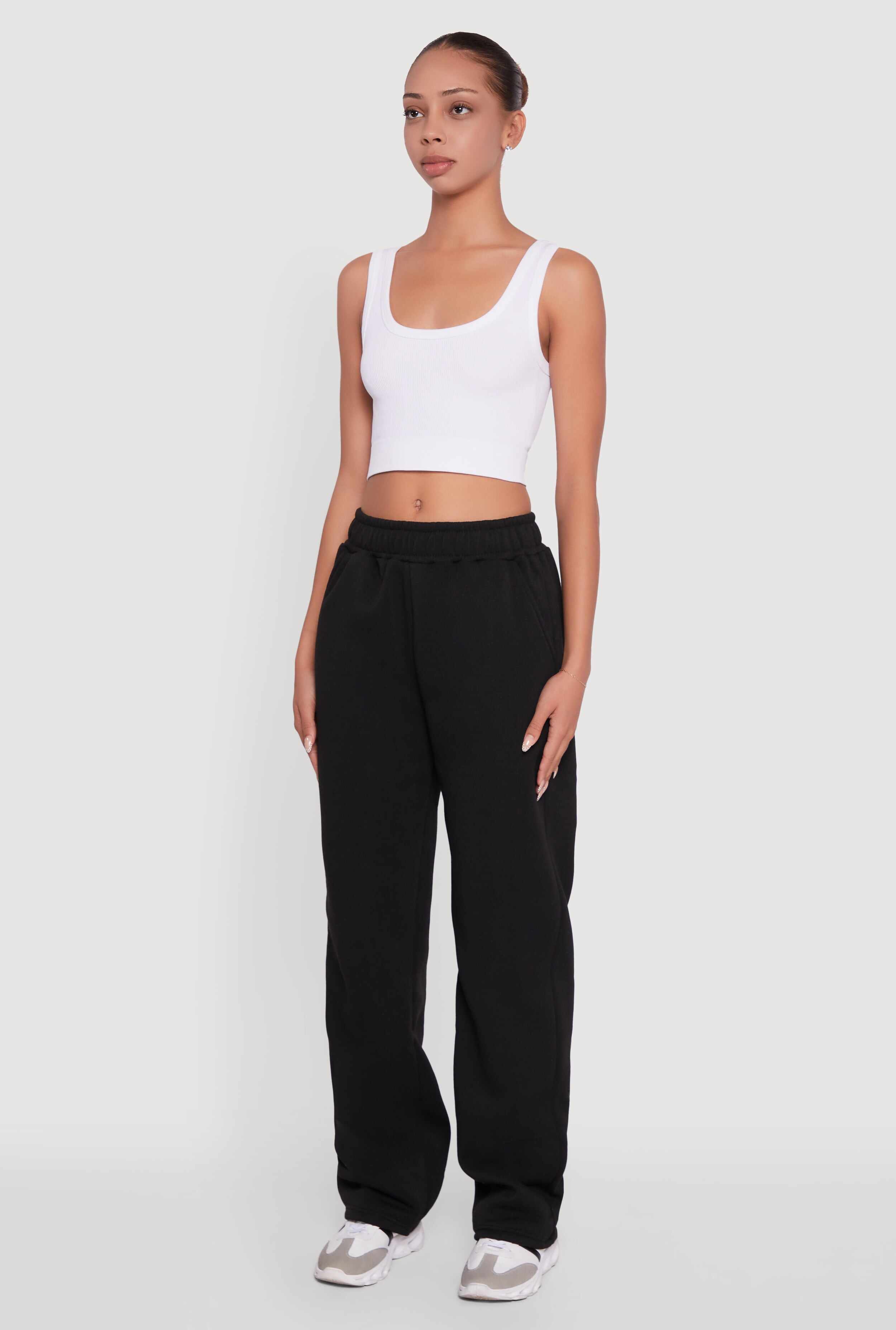 Pull On Straight Leg Sweatpants