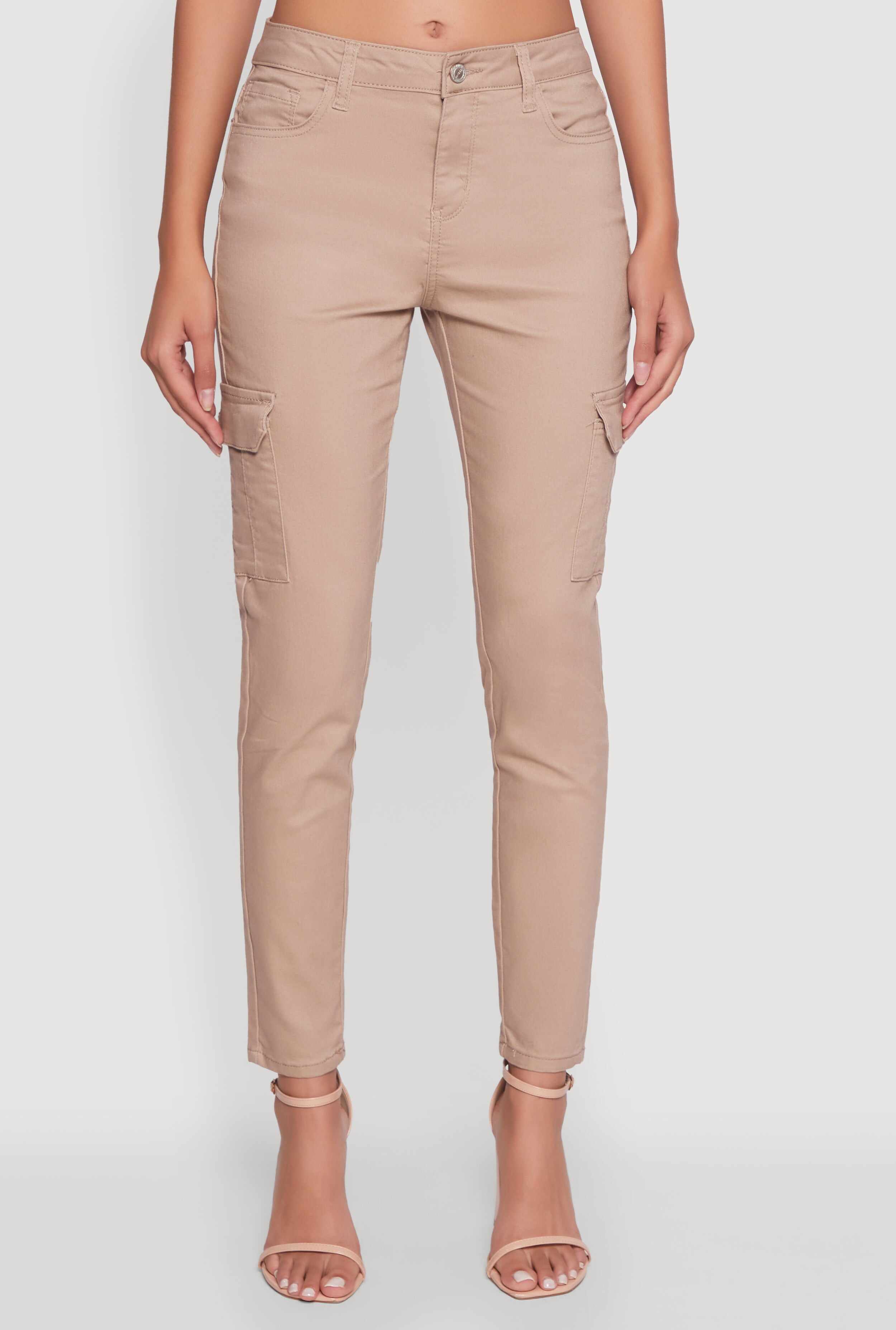 WAX Solid Twill Skinny Cargo Pants