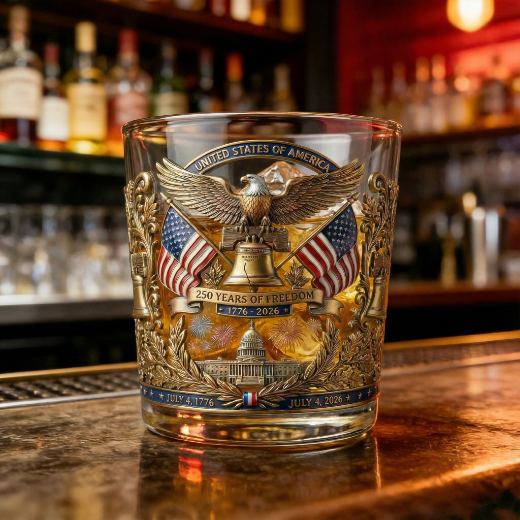250 Years of Freedom Commemorative Whiskey Glass