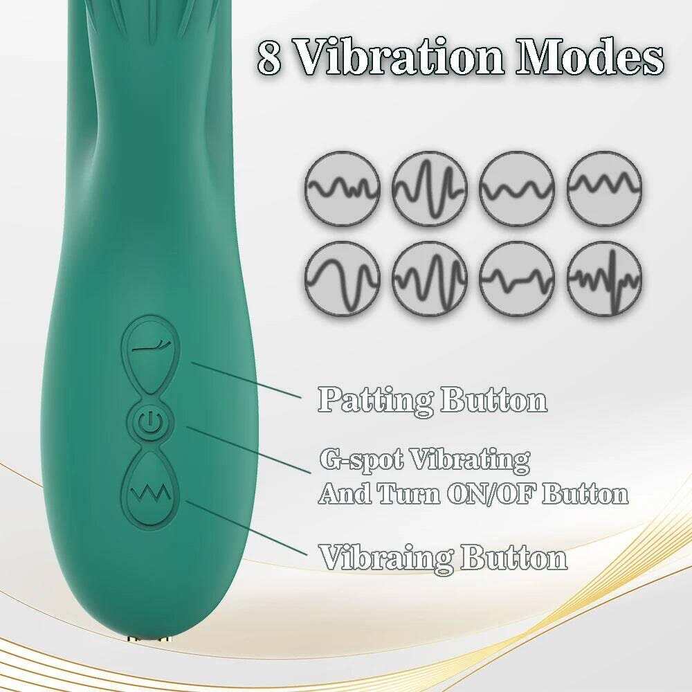 PASSION PULSE ADULT 2 In 1 Green Power Rabbit Vibrator