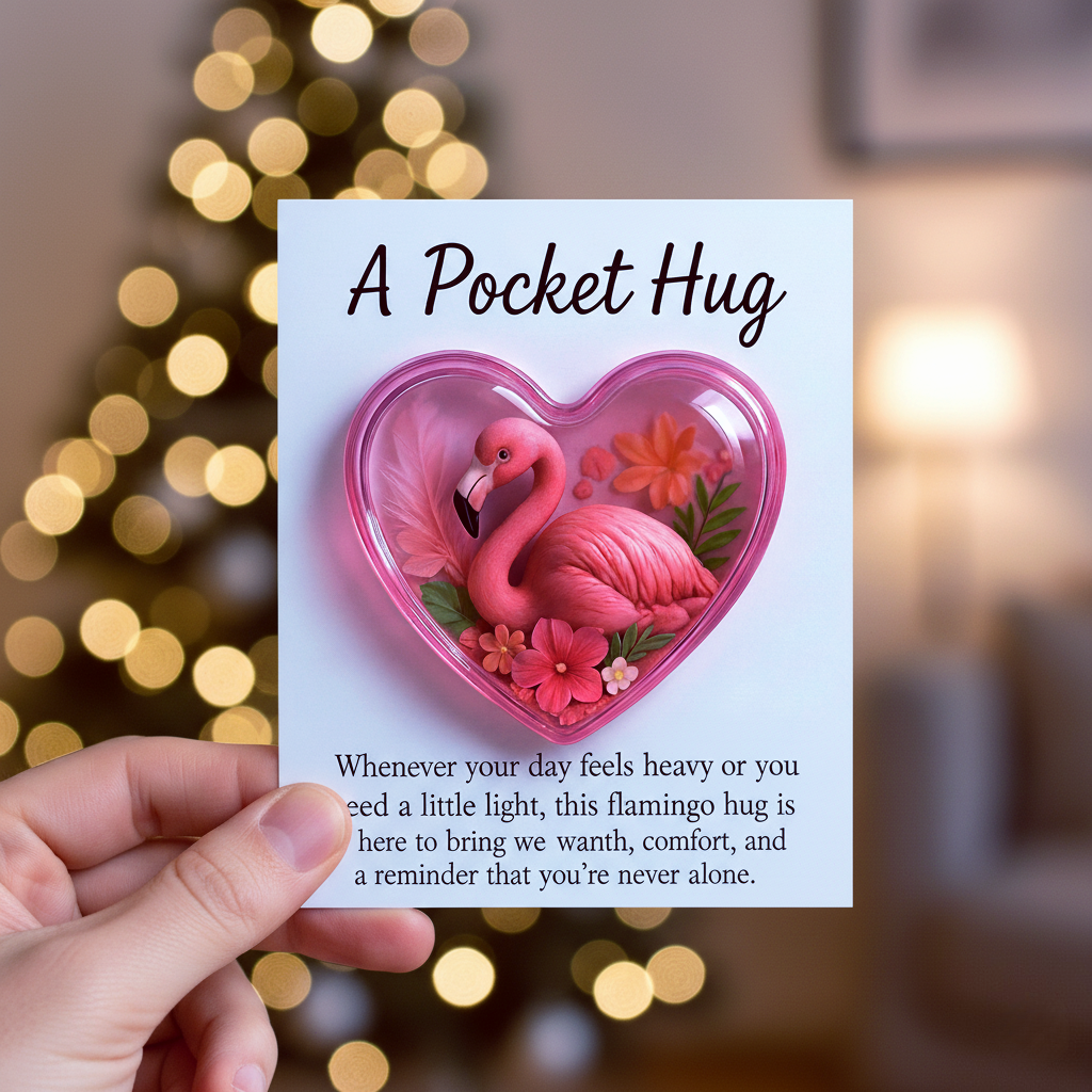 A Pocket Hug for flamingo lover