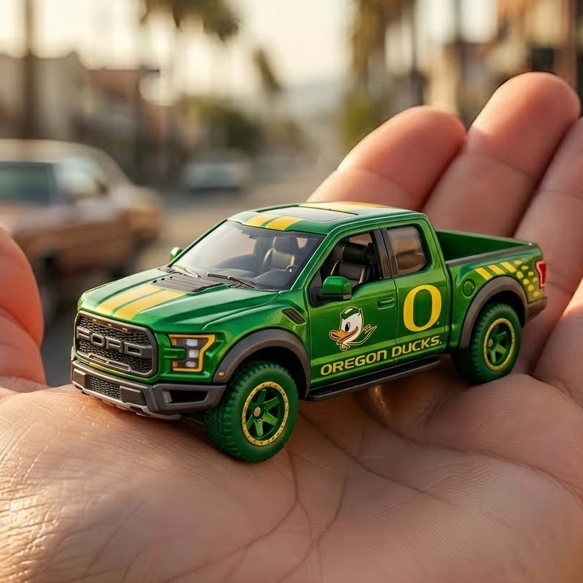 Hot Wheels Ford F-150 Oregon Ducks Edition