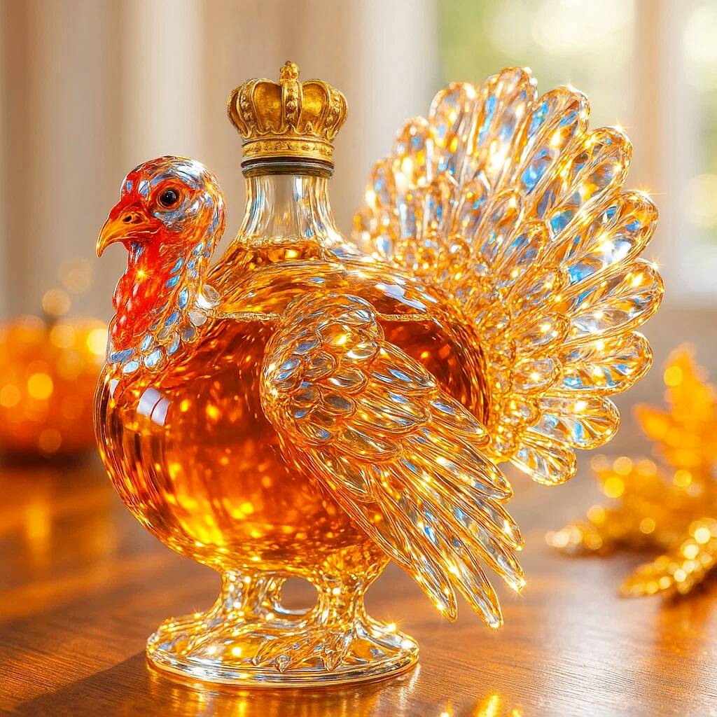 2025 Thanksgiving Turkey Whiskey Bottle